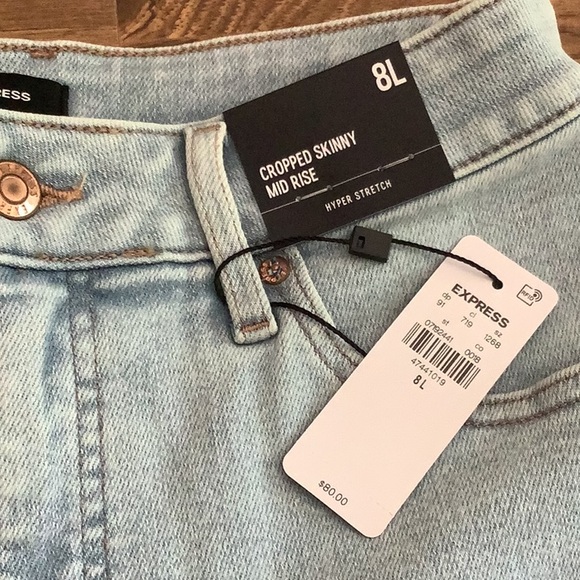 Express Cropped Skinny Mid Rise NWT - Picture 3 of 4